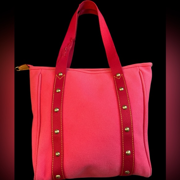 Louis Vuitton Pink Canvas Antigua Cabas MM Bag, Wallet & Dust bag Bundle - Picture 4 of 16
